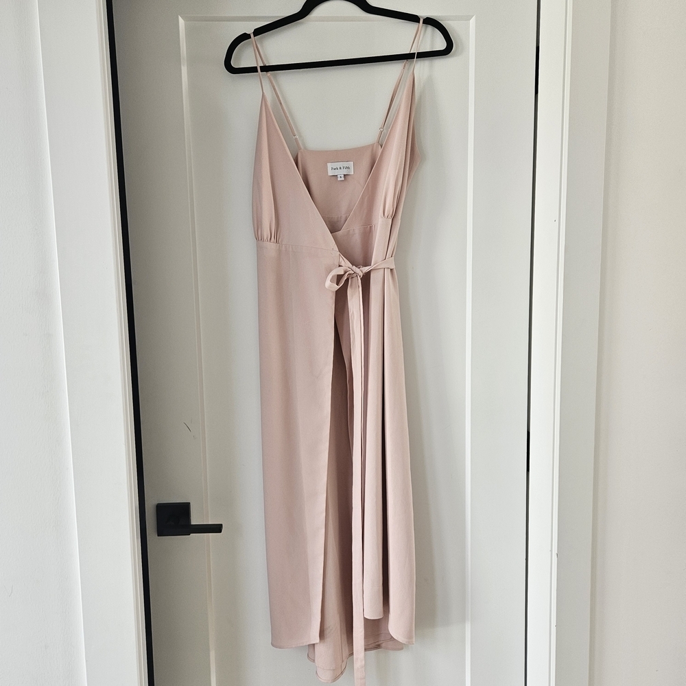 Park & Fifth Blush Wrap Midi Dress